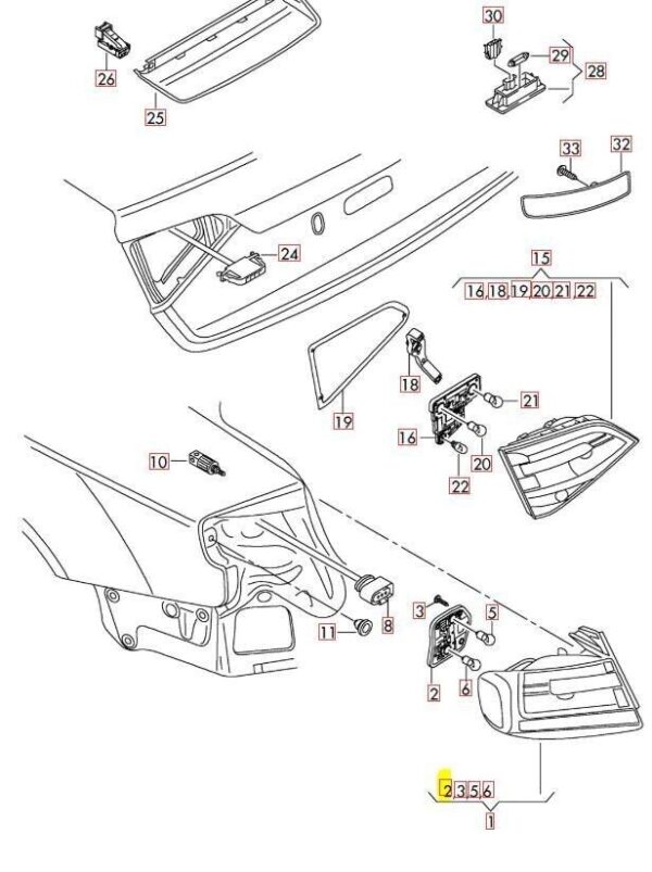 8K9945257 - Audi A4 Avant 2008 2015 Genuine VAG Bulb Holder 8K9945257