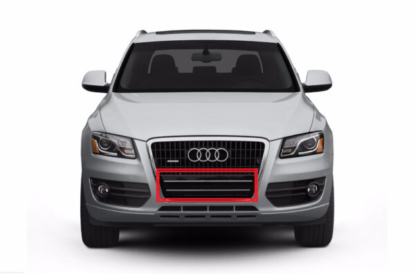 8R0807287T94 - Audi Q5 front grille flat number filler erase glossy black 8R0807287T