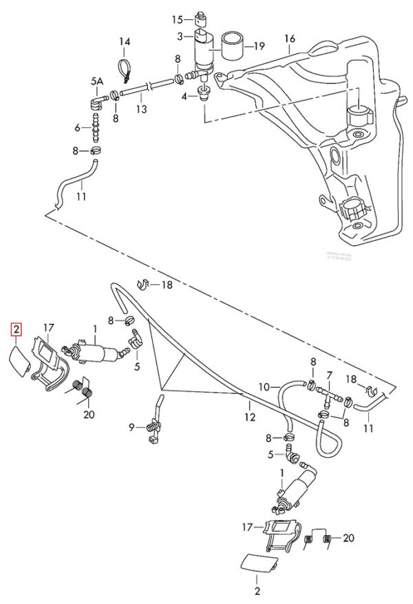 8T0955275AGRU - Audi RS5 Left Headlight Washer Cover N/S Original 8T0955275AGRU