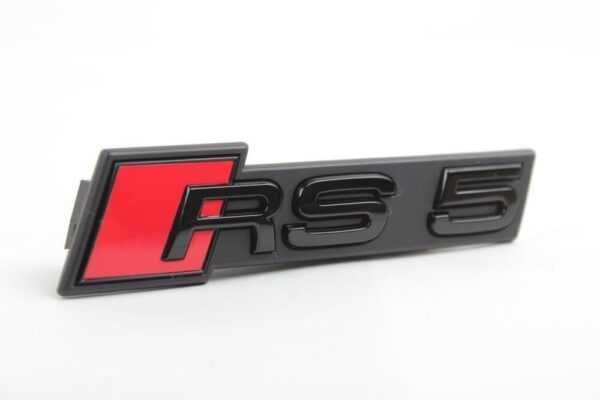 8W6853736CT94 - Audi RS5 'RS5' Original Glossy Black Front Radiator Grid Badge 8W6853736