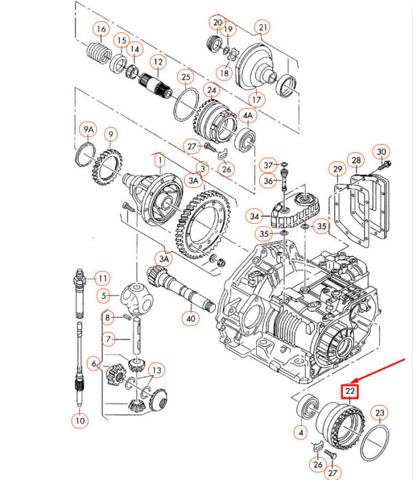 01M409117A - NEW VW BEETLE 9C FRONT DIFFERENTIAL LEFT BEARING HOUSING 01M409117A ORIGINAL