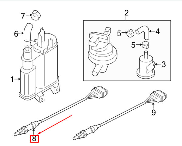 022906262AN - NEW VW PASSAT B6 3C FRONT LEFT LAMBDA SENSOR 022906262AN ORIGINAL