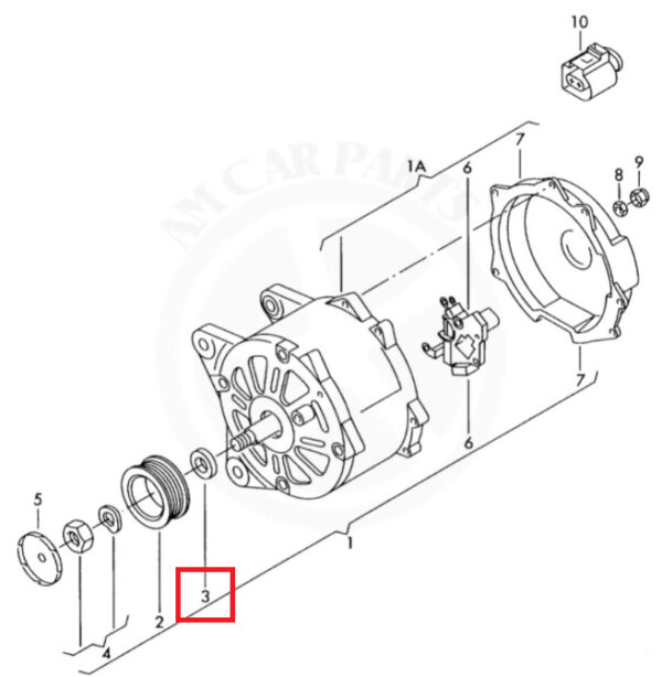 028903237E - NEW VOLKSWAGEN GOLF MK7 GENERATOR SPACER RING 028903237E GENUINE
