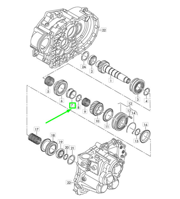 02M311470A - NEW VOLKSWAGEN PASSAT B8 3G GEARBOX SPACER SLEEVE 02M311470A