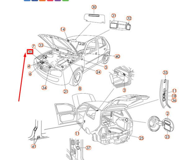 038010241 - VW GOLF MK4 Attention Change the Gear Sticker 038010241 NEW REAL