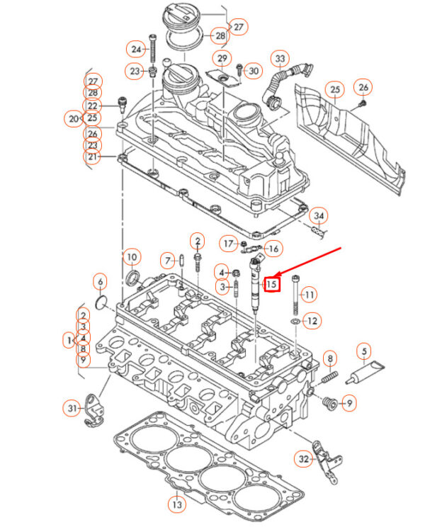 03L130277A - NEW VOLKSWAGEN BEETLE A5 INJECTOR UNIT 03L130277A ORIGINAL