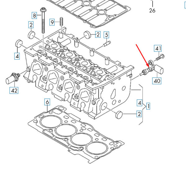 04E919501E - NEW VOLKSWAGEN GOLF MK7 COOLANT TEMPERATURE SENSOR 04E919501E