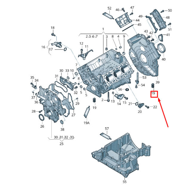 057103147A - NEW VW TOUAREG 7P MK2 CRANKHOUSE SEAL 057103147A ORIGINAL