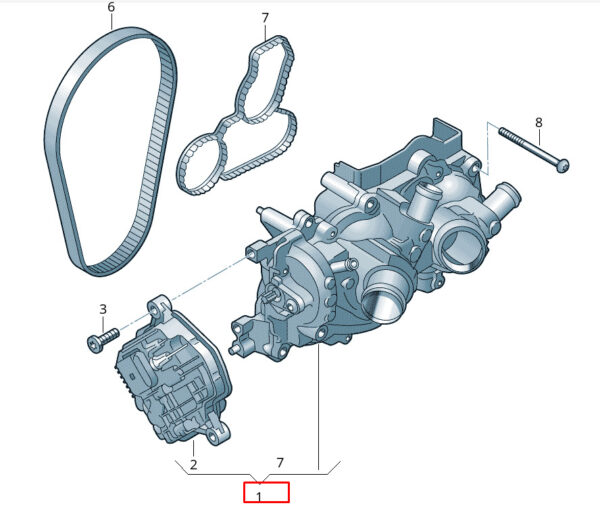 05E121111Q - NEW VOLKSWAGEN GOLF MK8 CD1 WATER COOLANT PUMP 05E121111AB 2021