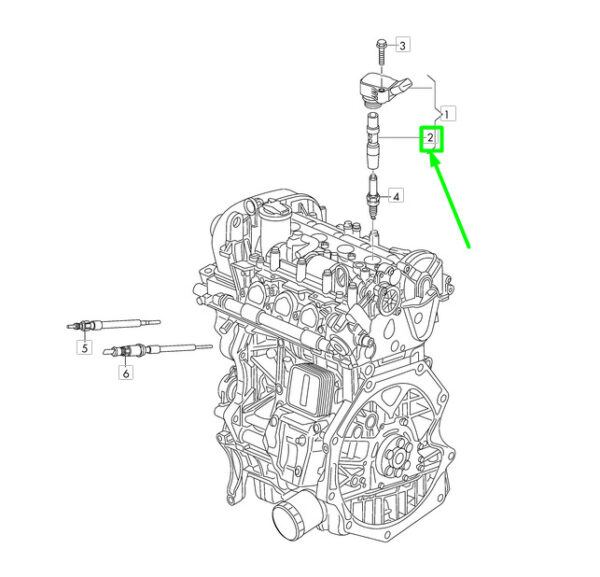 05E905199 - NEW VOLKSWAGEN PASSAT B8 3G SPARK PLUG CONNECTOR 05E905199