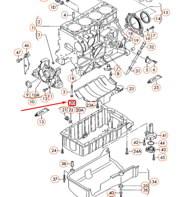 06A103601T - NEW VW BEETLE 9C ENGINE OIL PAN 06A103601T ORIGINAL