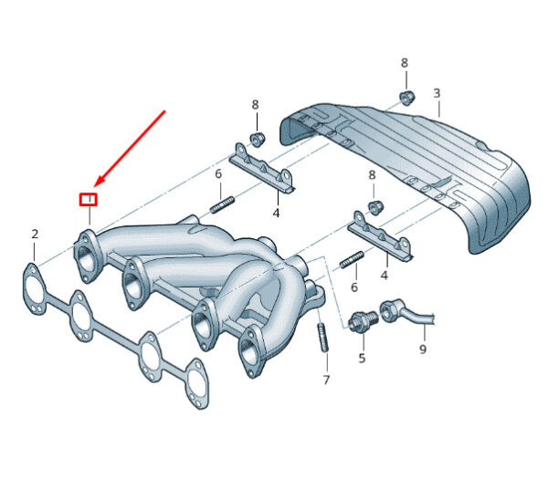 06A253031BJ - NEW VOLKSWAGEN CADDY 2K MK3 EXHAUST MANIFOLD 06A253031BJ