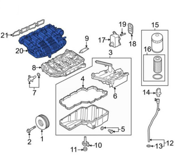 06L133201FR - NEW VOLKSWAGEN ARTEON 3H7 INTAKE MANIFOLD 06L133201FR