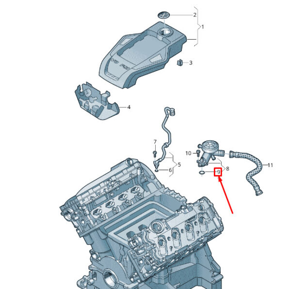 079133073E - NEW VW TOUAREG 7P MK2 ENGINE PRESSURE RELIEF VALVE SEAL 079133073E GENUINE