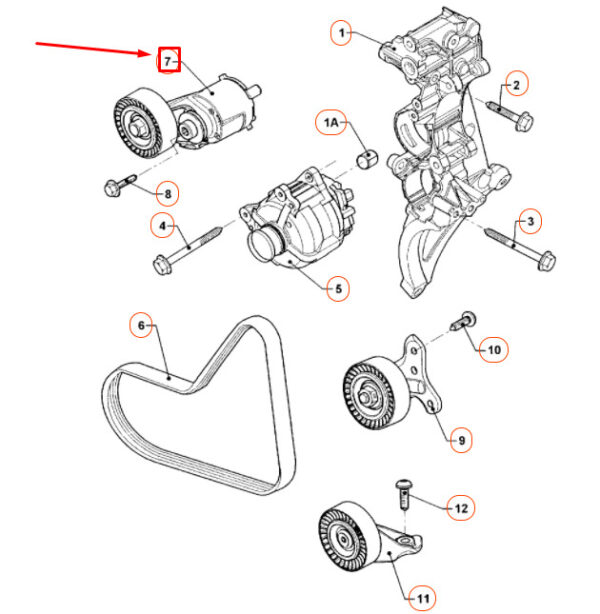 07K903315S - NEW VW BEETLE A5 COMPRESSOR TENSIONING ELEMENT WITH SCREW 07K903315S ORIGINAL