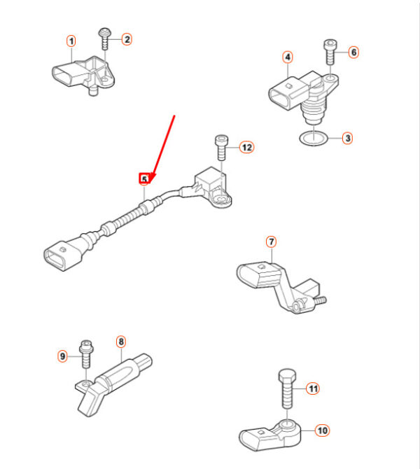 07K905377E - Volkswagen BEETLE A5 Knock Sensor with Harness 07K905377E NEW REAL