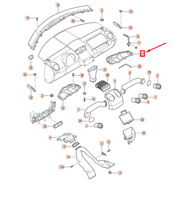 1C0819684E - NEW VOLKSWAGEN BEETLE 9C DASHBOARD RIGHT CLOSING ELEMENT 1C0819684E ORIGINAL