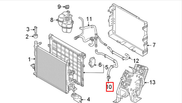 1EA121051N - NEW VOLKSWAGEN ID.4 E21 LOWER RADIATOR WATER COOLANT HOSE 1EA121051N