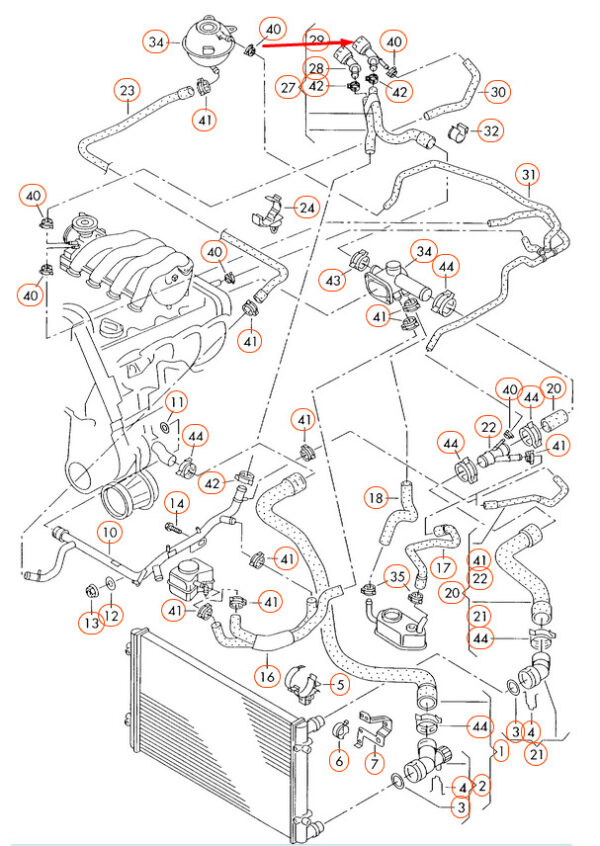 1J0122291B - NEW VW BEETLE 9C1 COOLANT HOSE CONNECTING FLANGES 1J0122291B ORIGINAL