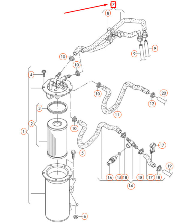1K0130295AH - NEW VOLKSWAGEN BEETLE A5 FEED RETURN FUEL LINE 1K0130295AH ORIGINAL