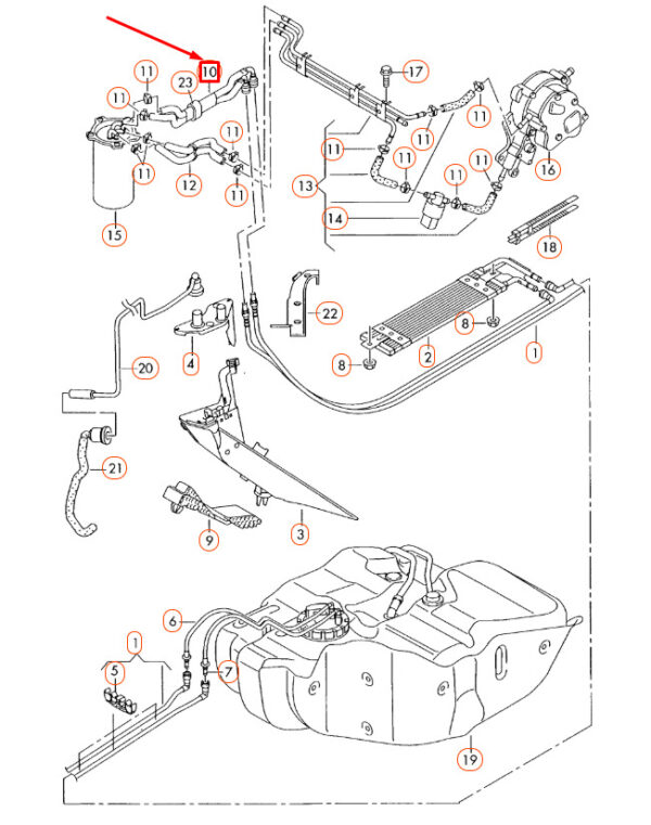 1K0130295L - NEW VOLKSWAGEN GOLF MK5 FUEL FEED/RETURN PIPE SET 1K0130295L OEM