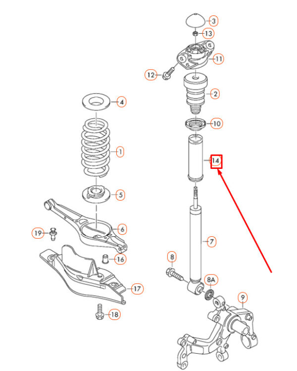 1K0513425A - NEW VW BEETLE A5 REAR SHOCK ABSORBER PROTECTION ROIND BOOTS 1K0513425A