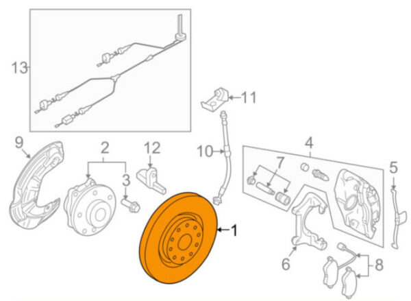1K0615301AR - NEW VOLKSCAR 358 CC FRONT BRAKE DISC 1K0615301AR ORIGINAL
