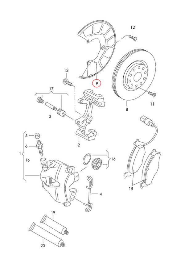 1K0615311F - NEW VAG FRONT BRAKE DISC PROTECTION PLATE LEFT N / S 1K0615311F 06-17 ORIGINAL