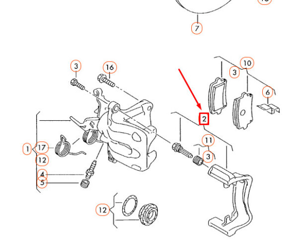 1K0615426L - Volkswagen JETTA A5 rear right caliper carrier 1K0615426L NEW REAL
