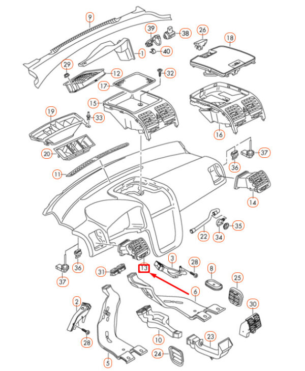 1K0819703D1QB - NEW VOLKSWAGEN GOLF 1K MK5 FRONT LEFT DASHBOARD AIR VENT 1K0819703D1QB ORIGINAL