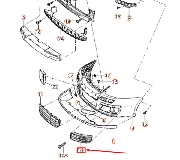 1K0853665S9B9 - NEW VOLKSWAGEN JETTA A5 FRONT BUMPER LEFT VENT GRILLE 1K0853665S9B9 ORIGINAL