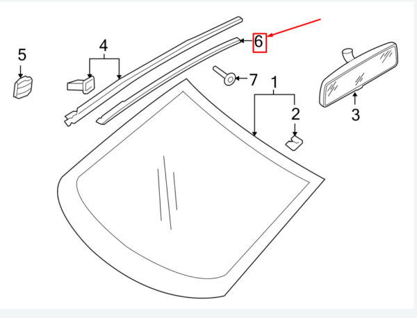1K0854541B - NEW VW GOLF VI 5K MK6 FRONT LEFT WINDSHIELD RETAINING STRIP 1K0854541B