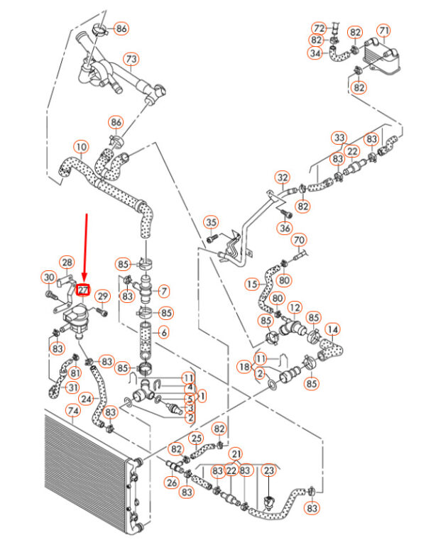 1K0965561B - NEW VOLKSWAGEN CC ADDITIONAL COOLANT PUMP 1K0965561B ORIGINAL