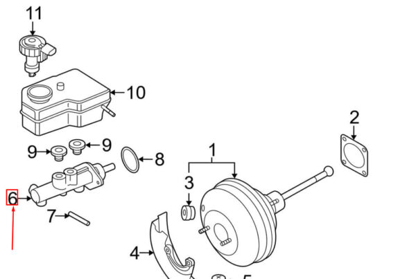 1K1614019AF - NEW VOLKSWAGEN JETTA A6 MK6 BRAKE MASTER CYLINDER LHD 1K1614019AF ORIGINAL