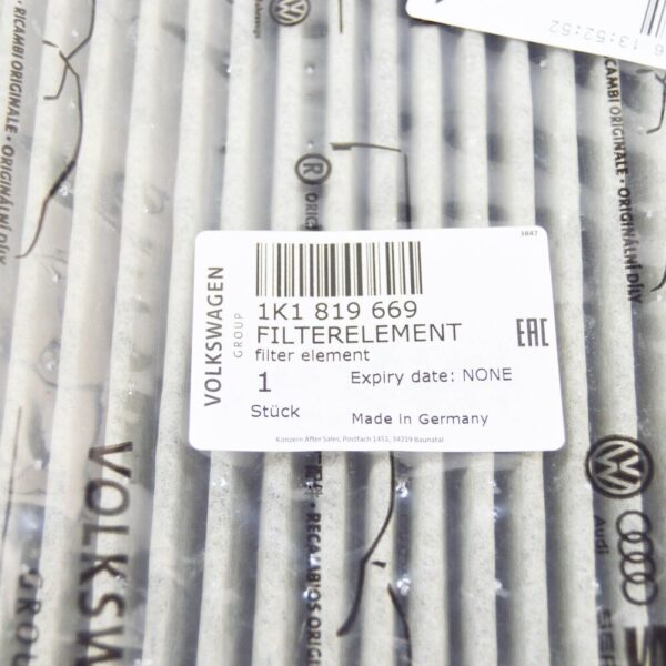 1K1819669 - NEW VOLKSWAGEN GOLF MK5 INTERIOR AIR FILTER 1K1819669 E