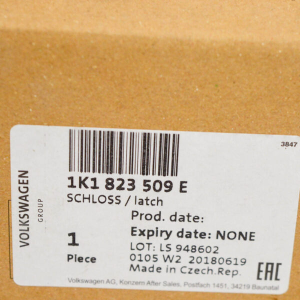 1K1823509E - NEW VOLKSWAGEN JETTA MK5 BONNET LOCK 1K1823509E 2008