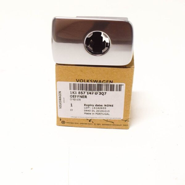 1K1857147D3Q7 - NEW VOLKSWAGEN GOLF MK6 ALUMINUM PLATED PLASTIC GLOVE BOX HANDLE 1K1857147D3Q7