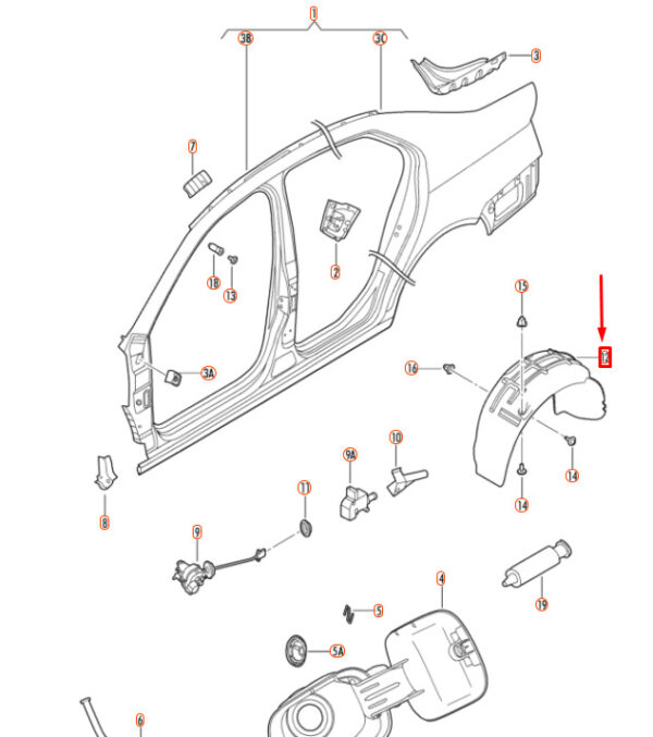 1K5810972D - NEW VOLKSWAGEN JETTA A5 REAR RIGHT WHEEL HOUSING LINER 1K5810972D ORIGINAL