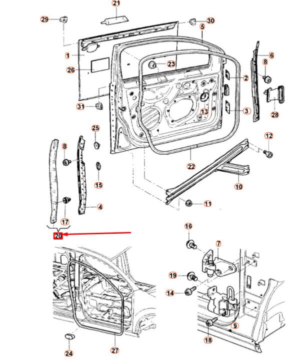 1K5837382F5AP - NEW VW JETTA A5 FRONT RIGHT REARWARD DOOR SEAL END TRIM 1K5837382F5AP ORIGINAL
