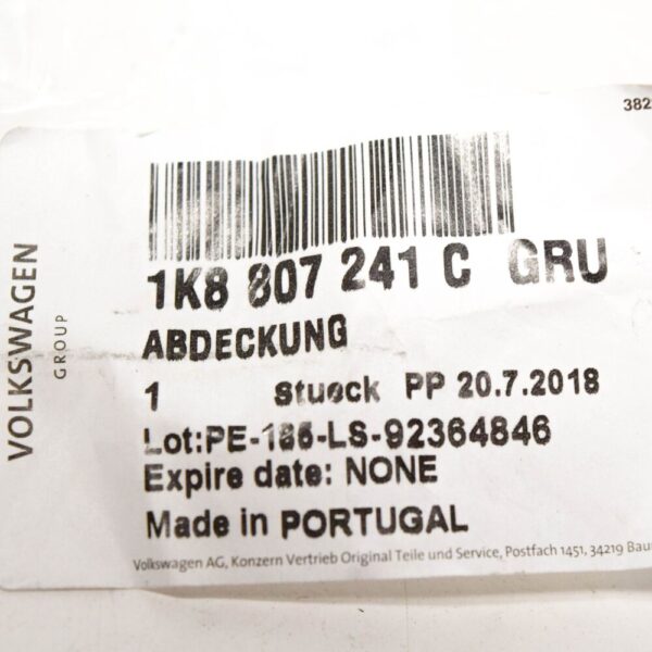 1K8807241CGRU - VW SCIROCCO MK3 Front Bumper Tow Hook Eye Cover 1K8807241CGRU NEW GENUINE