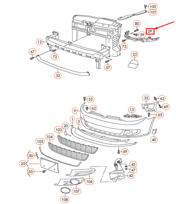 1K9807571D - NEW VOLKSWAGEN GOLF MK6 FRONT BUMPER LEFT GUIDE PIECE 1K9807571D ORIGINAL