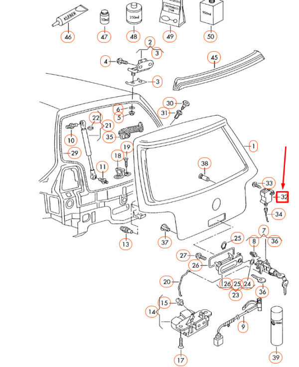 1M0959781A - NEW VW GOLF MK4 CENTRAL LOCKING SYSTEM SERVOMOTOR 1M0959781A ORIGINAL