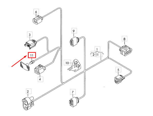 1Q0971275C - NEW VW GOLF 5K MK6 FRONT TURNING INDICATOR HARNESS 1Q0971275C ORIGINAL