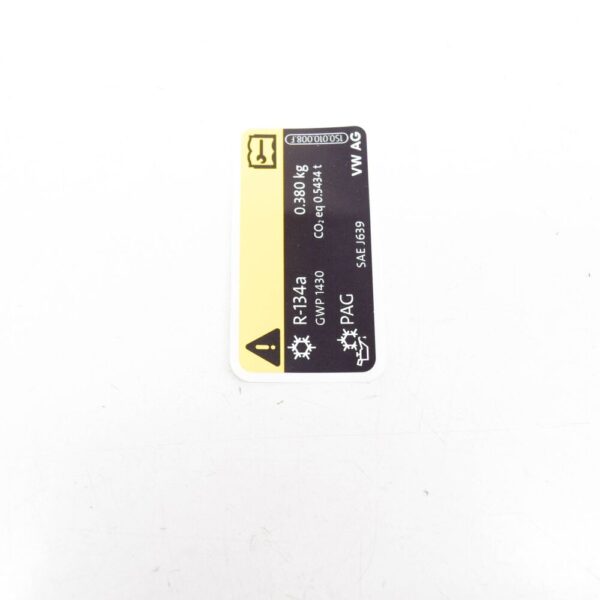 1S0010008F - Volkswagen UP A/C Info Sticker Label 1S0010008F NEW Original