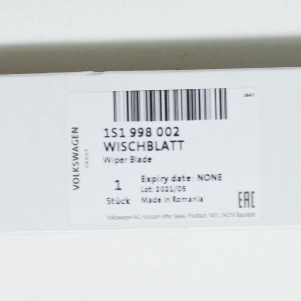 1S1998002 - NEW VOLKSWAGEN UP FRONT WIPER BLADE SET LHD 1S1998002