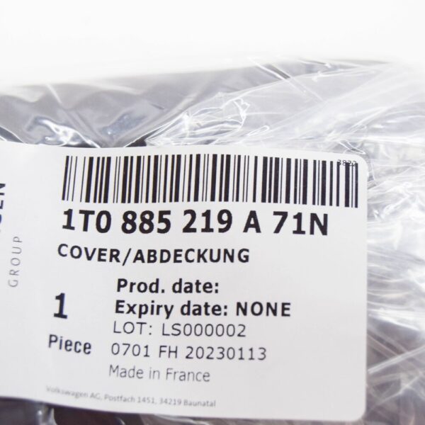 1T0885219A71N - VW TOURAN 1T 3. Seat Bench Right Seat Cover 1T0885219A71N NEW GENUINE
