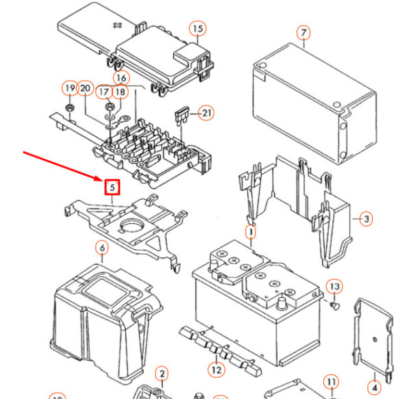 1Y0915345 - Volkswagen BEETLE 9C fuse socket holder 1Y0915345 NEW REAL