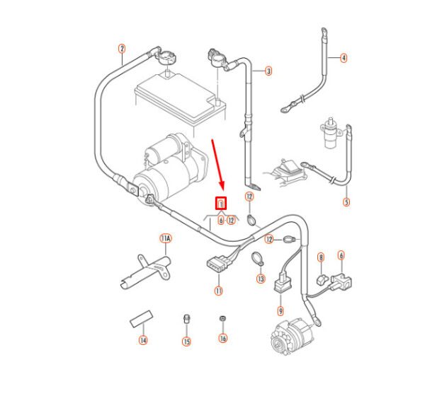 1Y0971349 - Volkswagen BEETLE 9C THREE-PHASE GENERATOR WIRING SET 1Y0971349 NEW REAL