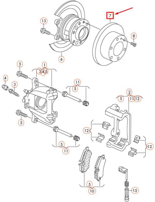 2E0615601A - NEW VOLKSWAGEN CRAFTER 2F MK1 REAR BRAKE DISC 2E0615601A