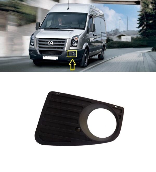 2E0807675 - New Genuine VW CRAFTER Front Bumper Fog Light Lamp Grille Left N/S 2E0807675 OEM